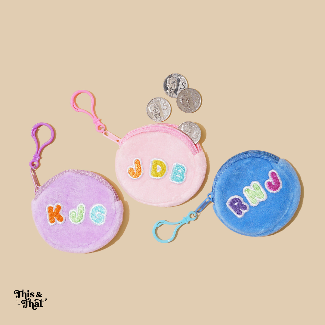Personalized Fluffy Coin Purse by This & That