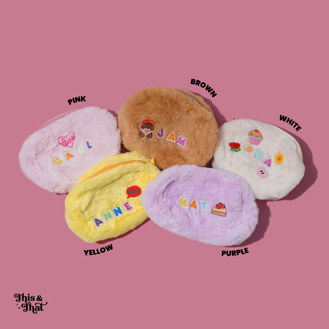 Personalized Fluffy Pouch