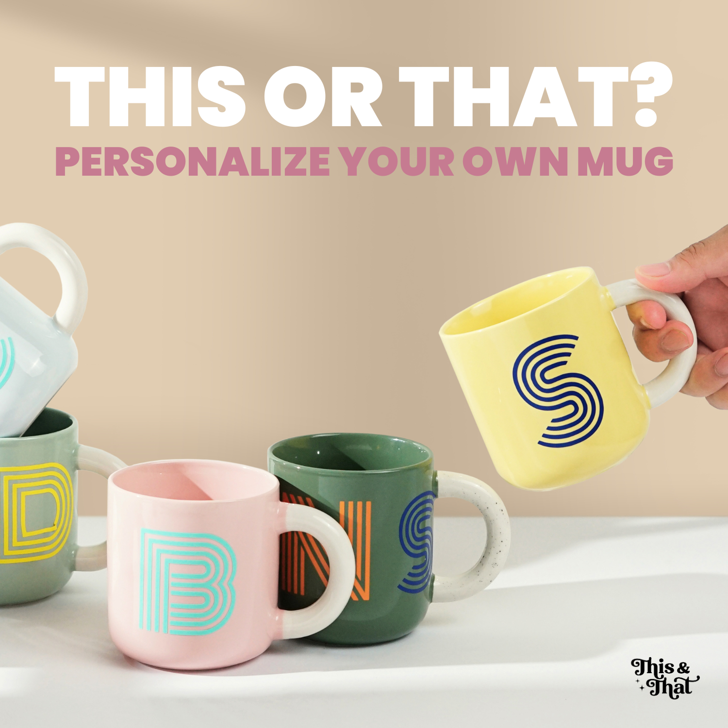 This & That Your Coffee Mug Single Letter