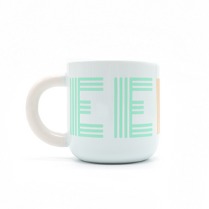 Letter Pattern Pastel Mugs