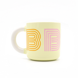 Letter Pattern Pastel Mugs