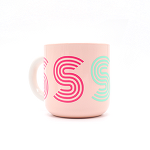 Letter Pattern Pastel Mugs