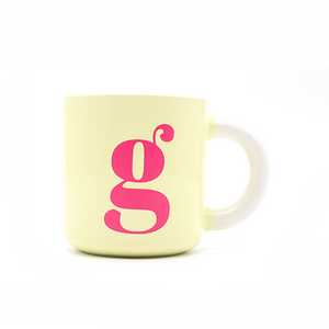 Single Letter Coffee Pastel Mugs